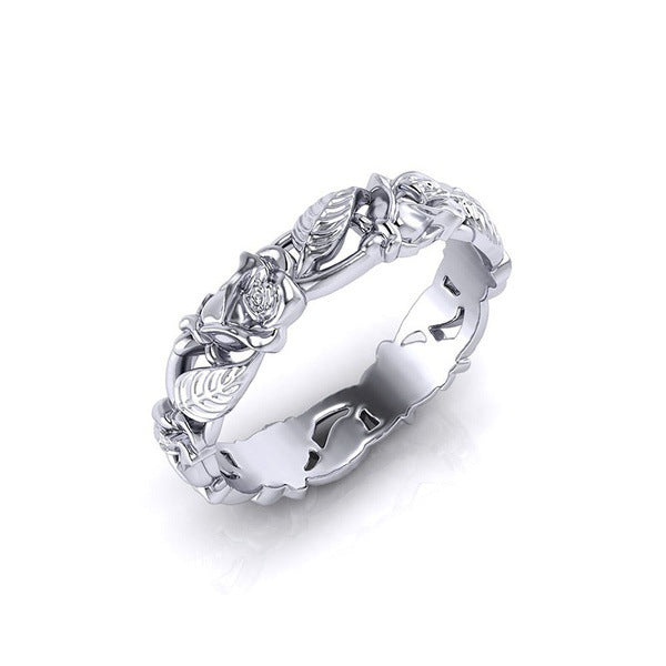 Wholesale Vintage Flowers and Leaves Copper Rings